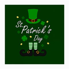 St Patricks Leprechaun Medium Glasses Cloth (2-side) by Valentinaart