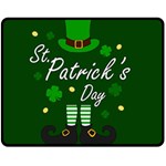 St Patricks Leprechaun Fleece Blanket (Medium)  60 x50  Blanket Front