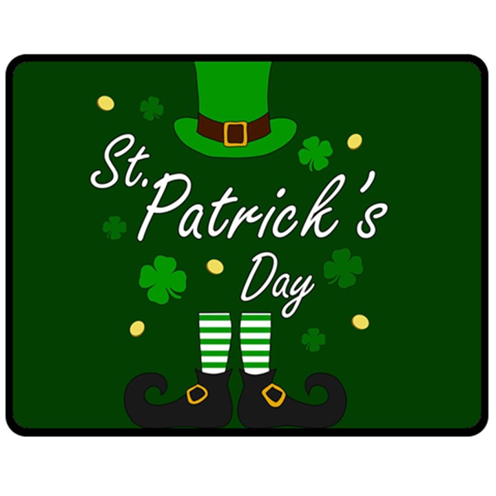 St Patricks Leprechaun Fleece Blanket (Medium) 