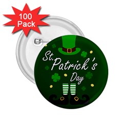 St Patricks Leprechaun 2 25  Buttons (100 Pack)  by Valentinaart