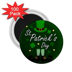 St Patricks Leprechaun 2 25  Magnets (100 Pack)  by Valentinaart