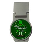 St Patricks Leprechaun Money Clips (Round)  Front