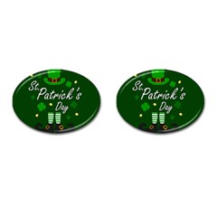 St Patricks Leprechaun Cufflinks (oval) by Valentinaart