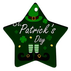 St Patricks Leprechaun Star Ornament (two Sides) by Valentinaart