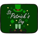 St Patricks Leprechaun Double Sided Fleece Blanket (Mini)  35 x27  Blanket Front