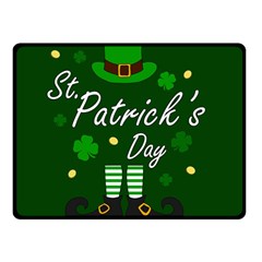 St Patricks Leprechaun Fleece Blanket (small) by Valentinaart