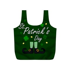 St Patricks Leprechaun Full Print Recycle Bags (s)  by Valentinaart