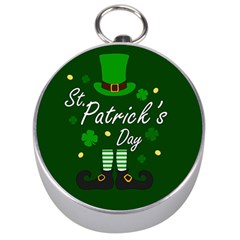 St Patricks Leprechaun Silver Compasses