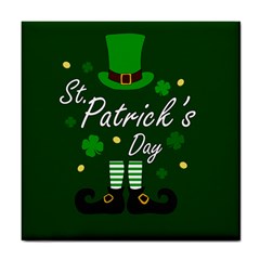 St Patricks Leprechaun Tile Coasters by Valentinaart