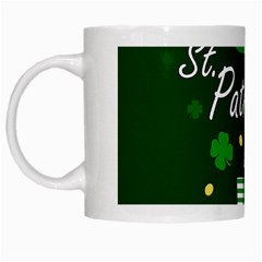 St Patricks Leprechaun White Mugs by Valentinaart