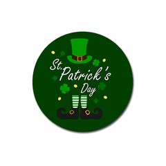 St Patricks Leprechaun Magnet 3  (round) by Valentinaart