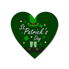 St Patricks Leprechaun Heart Magnet by Valentinaart