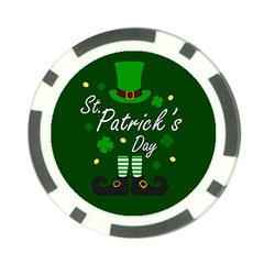 St Patricks Leprechaun Poker Chip Card Guard by Valentinaart