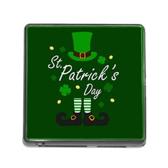 St Patricks Leprechaun Memory Card Reader (square) by Valentinaart