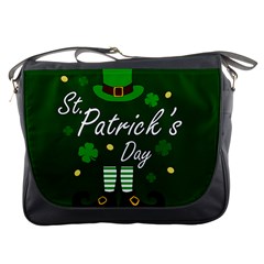 St Patricks Leprechaun Messenger Bags by Valentinaart