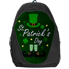 St Patricks Leprechaun Backpack Bag by Valentinaart