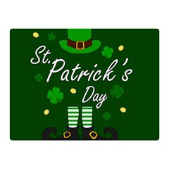 St Patricks Leprechaun Double Sided Flano Blanket (mini)  by Valentinaart