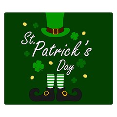 St Patricks Leprechaun Double Sided Flano Blanket (small)  by Valentinaart