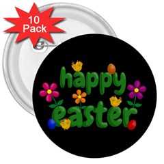 Happy Easter 3  Buttons (10 Pack)  by Valentinaart