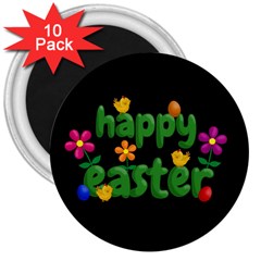 Happy Easter 3  Magnets (10 Pack)  by Valentinaart