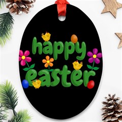 Happy Easter Oval Ornament (two Sides) by Valentinaart