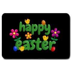 Happy Easter Large Doormat  by Valentinaart