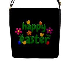 Happy Easter Flap Messenger Bag (l)  by Valentinaart