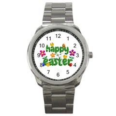 Happy Easter Sport Metal Watch by Valentinaart