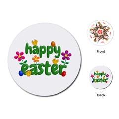 Happy Easter Playing Cards (round)  by Valentinaart