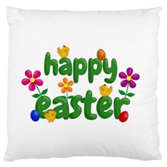 Happy Easter Standard Flano Cushion Case (one Side) by Valentinaart