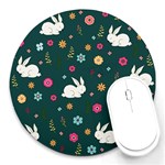 Easter bunny  Round Mousepads Front