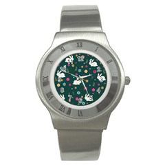 Easter Bunny  Stainless Steel Watch by Valentinaart