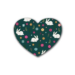 Easter Bunny  Heart Coaster (4 Pack)  by Valentinaart