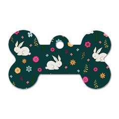 Easter bunny  Dog Tag Bone (Two Sides)