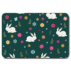 Easter Bunny  Large Doormat  by Valentinaart