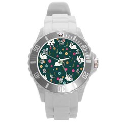 Easter bunny  Round Plastic Sport Watch (L)