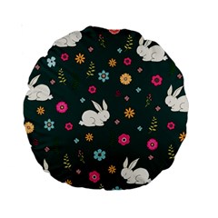 Easter Bunny  Standard 15  Premium Round Cushions by Valentinaart