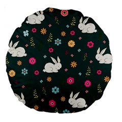 Easter bunny  Large 18  Premium Round Cushions