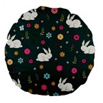 Easter bunny  Large 18  Premium Round Cushions Front