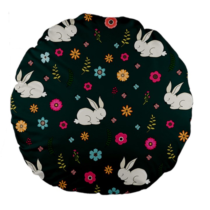 Easter bunny  Large 18  Premium Round Cushions