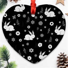 Easter Bunny  Ornament (heart) by Valentinaart