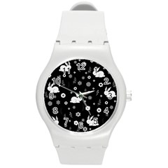 Easter Bunny  Round Plastic Sport Watch (m) by Valentinaart