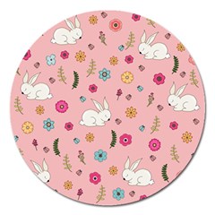 Easter Bunny  Magnet 5  (round) by Valentinaart