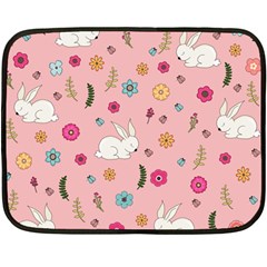 Easter Bunny  Double Sided Fleece Blanket (mini)  by Valentinaart