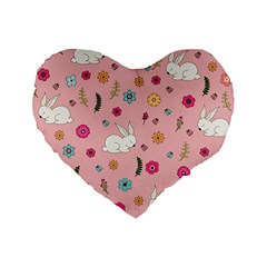 Easter bunny  Standard 16  Premium Heart Shape Cushions