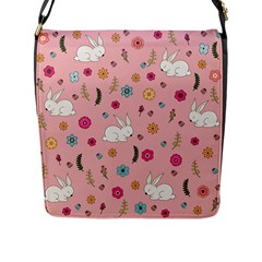 Easter bunny  Flap Messenger Bag (L) 