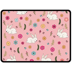 Easter Bunny  Double Sided Fleece Blanket (large)  by Valentinaart