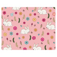 Easter bunny  Double Sided Flano Blanket (Medium) 