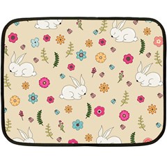 Easter Bunny  Double Sided Fleece Blanket (mini)  by Valentinaart