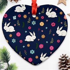 Easter Bunny  Ornament (heart) by Valentinaart